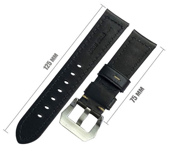 Шкіряний ремінець Primolux F001 Steel buckle для годинника Samsung Galaxy Watch 3 45mm (SM-R840) - Black | Зображення 2