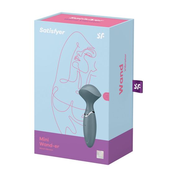 Вібромасажер Satisfyer Mini Wand-er, Сірий | Зображення 7