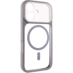 Чохол TPU+PC GETMAN Moon Clear with Magnetic Fit для Apple iPhone 16 (6.1") Grey