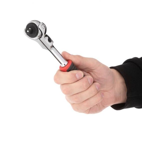 Рукоятка з храповим механізмом поворотна STORM 3/8", 72 зуба, Cr-V INTERTOOL ET-8008 | Зображення 5