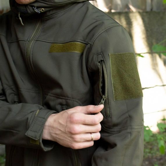 Куртка Soft Shell Олива Софтшелл Демісезон | Зображення 2