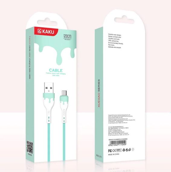 USB кабель Kaku KSC-271 USB - Type-C 1,2m - Blue | Зображення 3