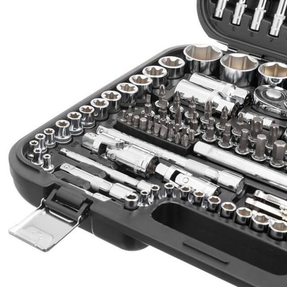 Набір інструментів 156 од., STORM, 1/2", 3/8", 1/4", Cr-V INTERTOOL ET-8156 | Зображення 6