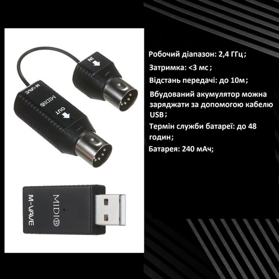 M-VAVE MIDI – USB  беспроводной интерфейс | Зображення 4