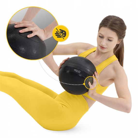 Слембол (медичний м'яч) для кросфіту 4FIZJO Slam Ball 3 кг Black (P-5907739315410) | Зображення 2