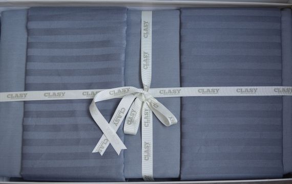 Постільна білизна Clasy Stripe Satin 200х220 Antrasit | Зображення 3