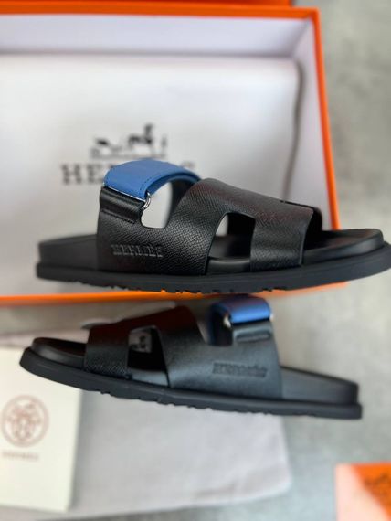 Сланці Hermes Chypre black/blue чоловічі ob416 | Зображення 9
