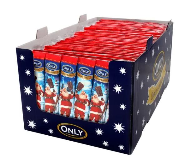 Шоколад на паличці 90 г (6 шт. по 15 г) у фігурку Санти ONLY Choco | Зображення 1