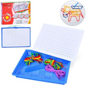 Детский набор для творчества "Шнуровочный Планшет" QL-017-7 вышивка без иглы, шнурки, инструкция