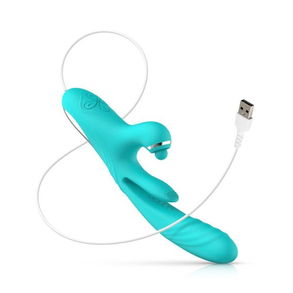 Вібратор-кролик Good Vibes Only - Lisa Thrusting Rabbit Vibrator with G-Spot Stimulator Sex Aura | Зображення 5