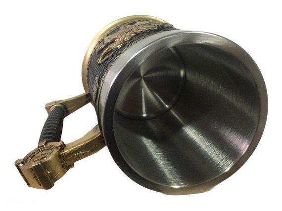 Кухоль Чашка 3D Skull Mug Череп пивний кухоль Лицар на коні 3D Лицарю Хрестоносець | Зображення 4