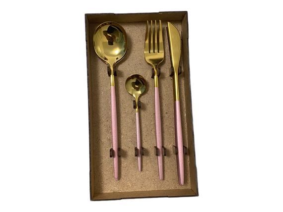Набір столових приборів Kitchen рожевий на 2 персони | Зображення 5