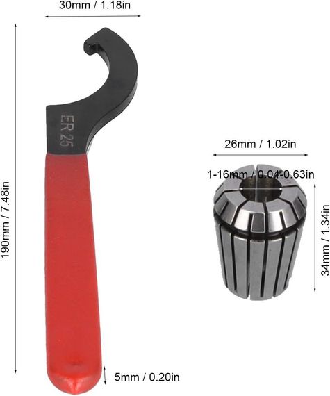 Пружинні затискачі Fafeicy ER25 торцева фреза, з'єднувальний вал, цанговий патрон, конус Морзе, набір пружинних цанг | Зображення 2