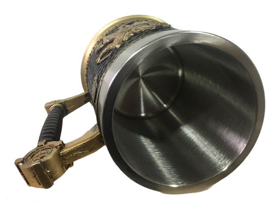 Кухоль Чашка 3D Skull Mug Череп пивний кухоль Лицар на коні 3D Лицарю Хрестоносець | Зображення 3