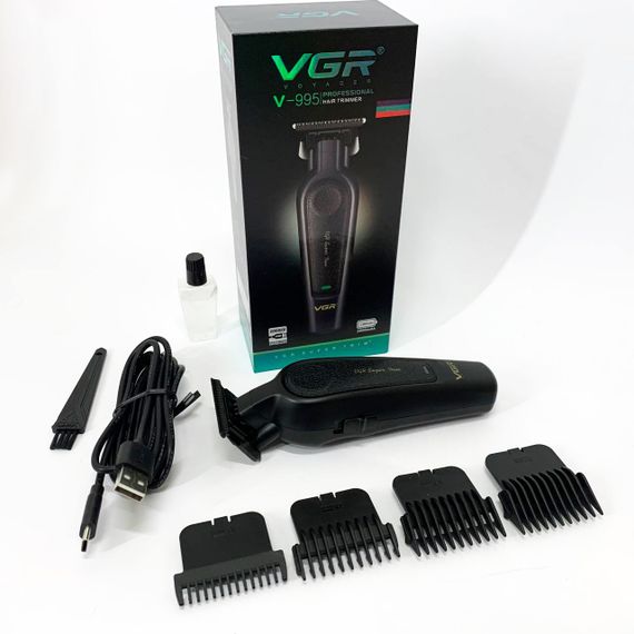 Акумуляторна машинка для стрижки VGR V-995 + 4 насадки, 2000 мАг, USB | Зображення 4