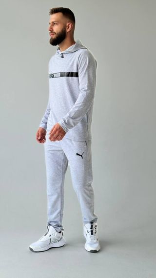 Костюм з худі Puma світло-сірий | Зображення 6