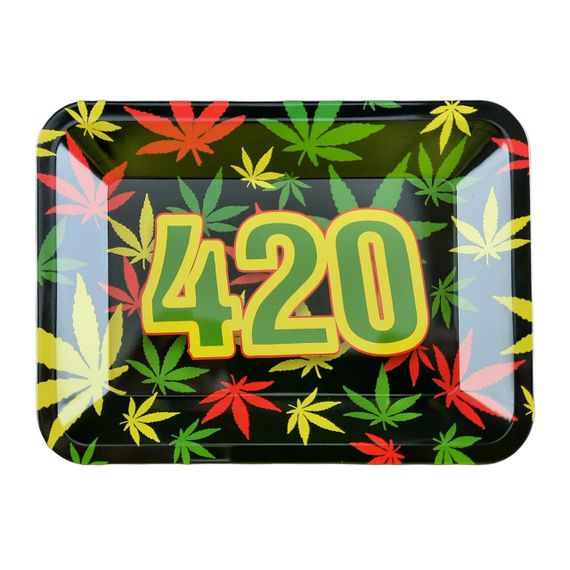 Поднос для самокруток металлический Rolling Tray Rasta Mini