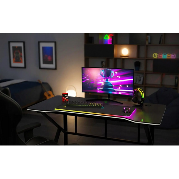 Стіл геймерський комп'ютерний Bonro 276 металевий 120×60 чорний (42400382) | Зображення 9
