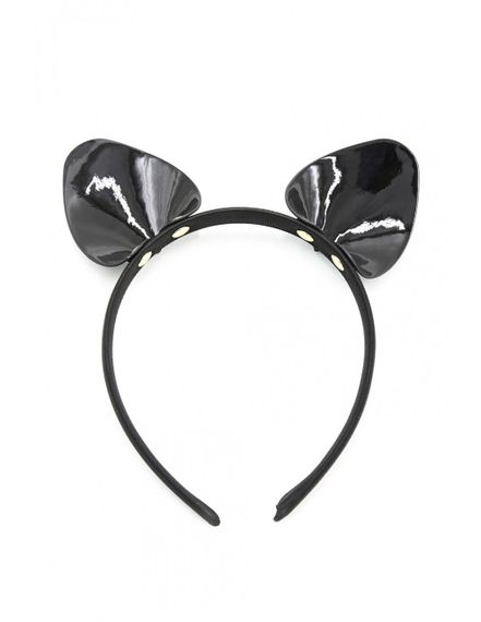 Ушки кошки глянцевые, черные sexstyle