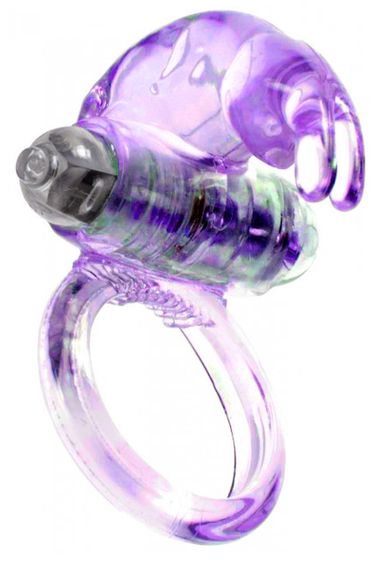 Ерекційне вібро кільце BOSS Rabbit Vibro Cock Ring Purple, BS6700048 sexstyle | Зображення 1
