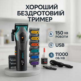 Машинка для стрижки волос с различными насадками, Электрическая машинка для стрижки мощная BQ-54