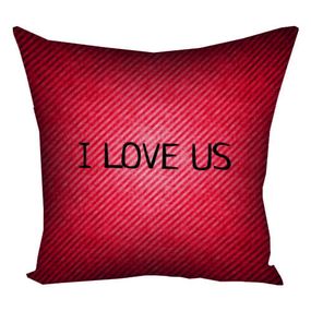 Подушка габардинова з принтом I love us 40x40 см (4P_15L027)