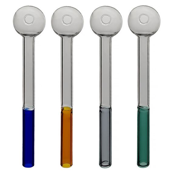 Oil Pipe Скляна Трубка Кулька 16см Two-color Green | Зображення 3