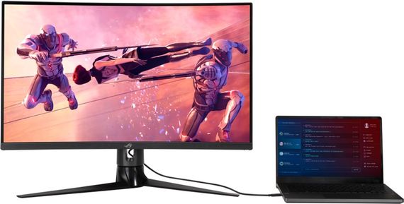Монитор LCD 31.5&quot; Asus ROG Strix XG32VC HDMI, DP, USB Type C/B, VA, 2560x1440, CURVED,170Hz, 1ms, HDR400, 125% sRGB, FreeSync (90LM03S0-B04170) | Зображення 8