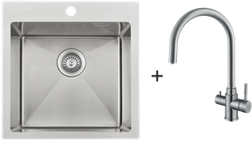 Мийка BR 50x50 Celldecor + Змішувач SKС 90 ST Inox 8213.401.0002