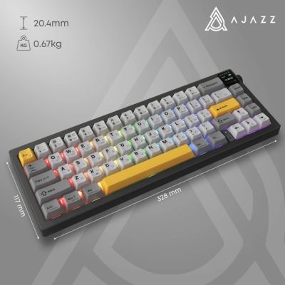 Клавиатура Ajazz AK650 Flying Fish Switch Black RGB USB/Wireless/Bluetooth UA Black (AK650-FF-BGY) | Зображення 5