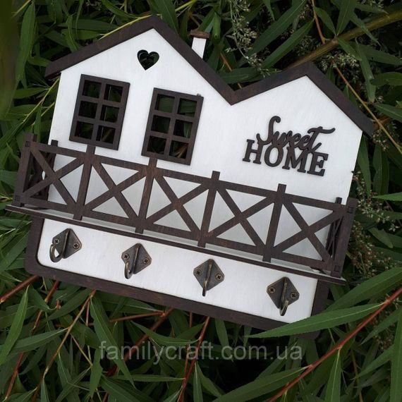 Настенная ключница из дерева Деревянный органайзер для ключей Держатель для хранения Персонализация | Зображення 4