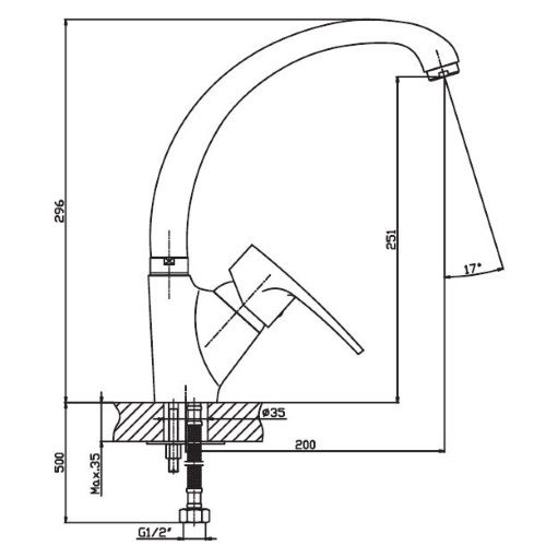 Змішувач для кухні Haiba CEBA 011 (HB0032) | Зображення 1