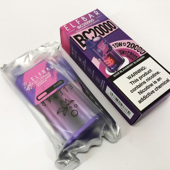 Elf Bar BC20000 смак Кисла Ожина Чорниця (Sour Blackberry Blueberry) | Зображення 2