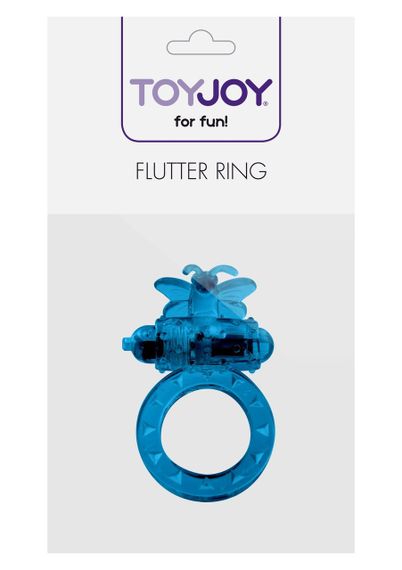 Ерекційне кільце з метеликом Toy Joy, з віброкулею, синє, 4.5 см Sex Aura | Зображення 2