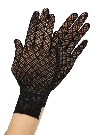 Рукавички з геометричним візерунком завдовжки до зап'ястя BACI Diamond Jacquard Glove, чорний | Зображення 2