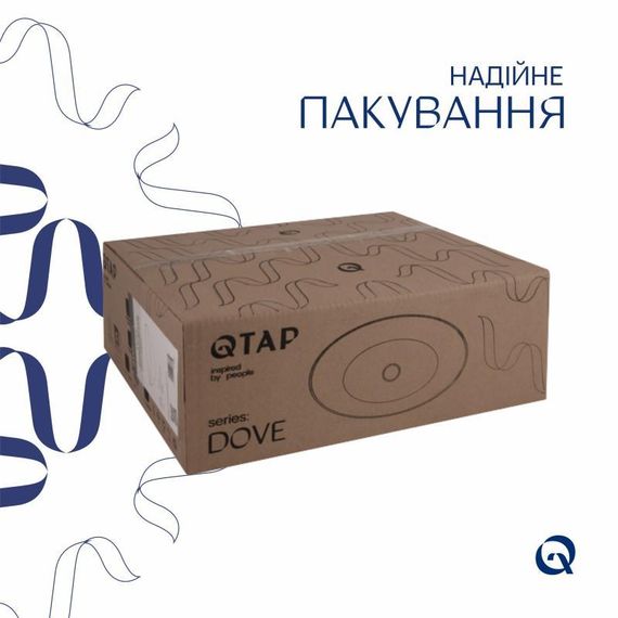 Раковина накладная Qtap Dove 415x340x140 мм, Stone grey, овальная, с донным клапаном QTDOV188SG49783 | Зображення 5