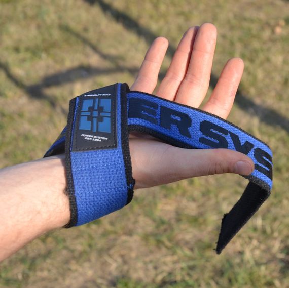 Лямки для тяги Павер сістем PS-3401 Lifting Straps Duplex Black/Blue | Зображення 3