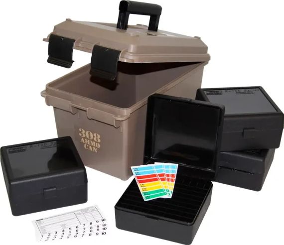 Коробка MTM Ammo Can Combo з органайзером на 400 патронів кал. 308 Win, 30-06. Колір - темно-коричневий