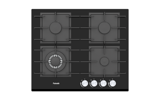 Газова варильна панель Fabiano FHG 1444 VGHT2 Black Glass 8111.406.1469 | Зображення 1