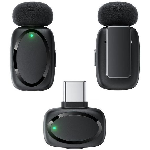 Петличный беспроводной микрофон Acefast R2 Type-C Black | Зображення 2