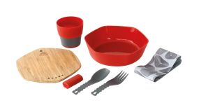 Туристичний посуд набір Robens Leaf Meal Kit Fire Red Посуд на 1 персону Набір посуду в дорогу на природу