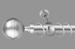 Карниз для штор однорядний металевий 25 мм, Калісто (комплект) Срібло 200 див.