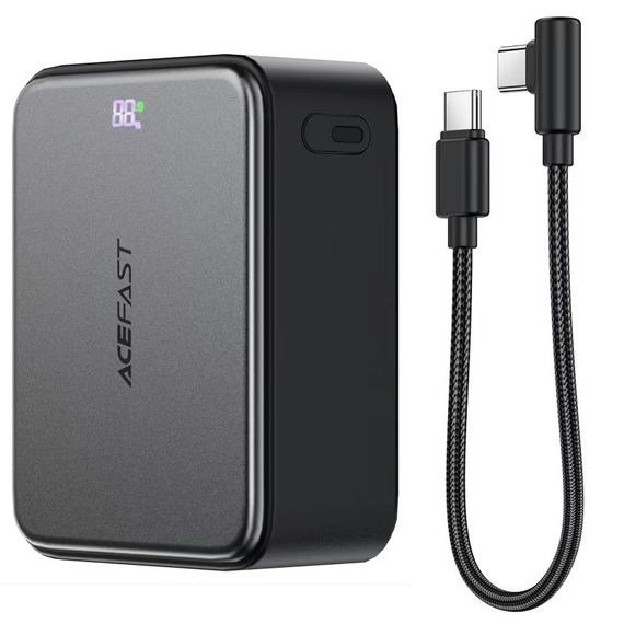 Портативное ЗУ Power Bank Acefast M28 22.5W with cable 10000 mAh Black | Зображення 3
