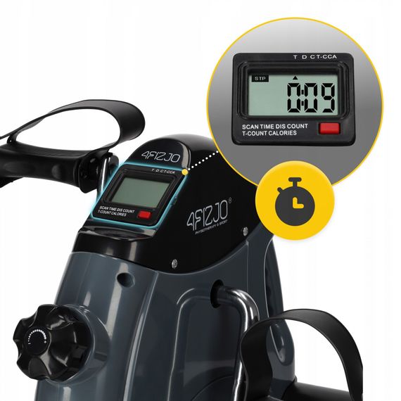 Міні велотренажер 4FIZJO Active 2 в 1 для рук та ніг MBIKE02 Grey/Black (P-5905973401708) | Зображення 2