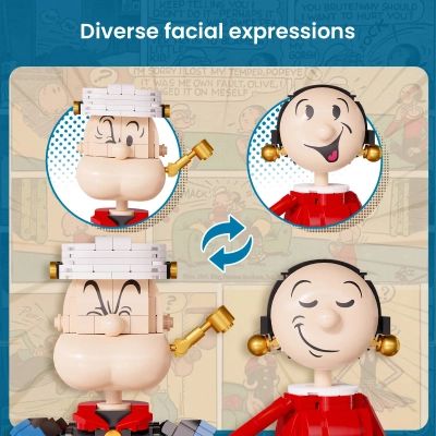 Конструктор Pantasy Popeye Папай з Оливою (86401) | Зображення 2