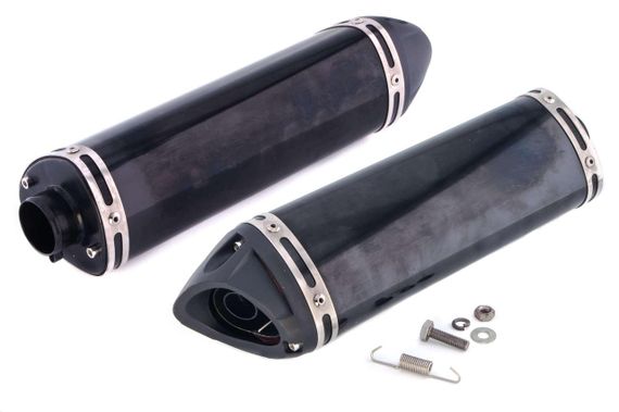 Глушитель (тюнинг)   350 mm   (нержавейка, овал, черный, прямоток mod:3)   118