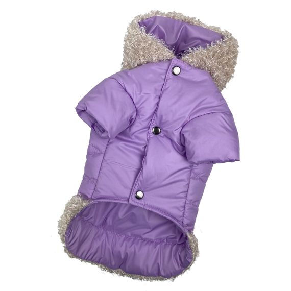 Куртка з хутром лаванда K-66 | Зображення 3