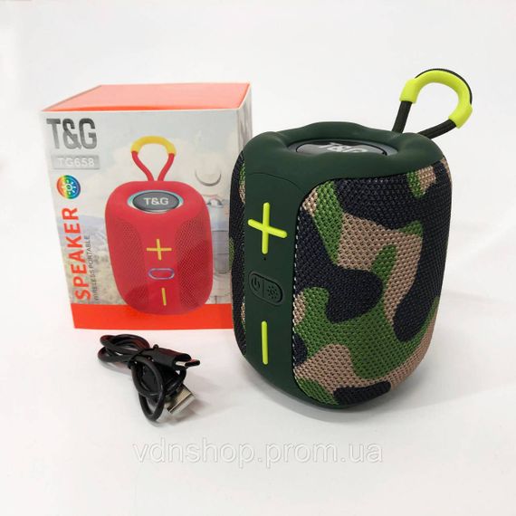 Светомузыкальная портативная колонка TG658, Хорошая bluetooth колонка Блютуз для пляжа PS-58 | Зображення 9