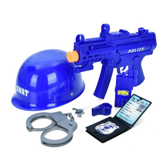 Дитячий набір поліцейського P11 автомат, каска, наручники, рація | Зображення 2