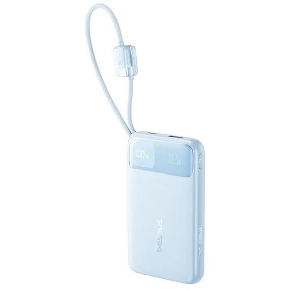 Портативное ЗУ Power Bank Baseus EnerFill FC11 PD22.5W with cable 10000 mAh (E0027R) Galaxy Blue | Зображення 1